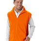 Unisex 2-Pocket Micro Fleece Zip Front Vest - BG9953 - Polar Orange