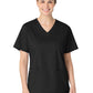 Women's Four-Pocket V-Neck Top - 101 - Black
