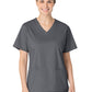 Women's Four-Pocket V-Neck Top - 101 - Pewter