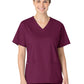 Women's Four-Pocket V-Neck Top - 101 - Wine