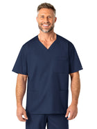 Men's Four-Pocket Modified V-Neck Top - 103 - Navy