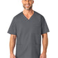 Men's Four-Pocket Modified V-Neck Top - 103 - Pewter