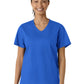 Women's Three-Pocket Curved V-Neck Top - 106 - Royal