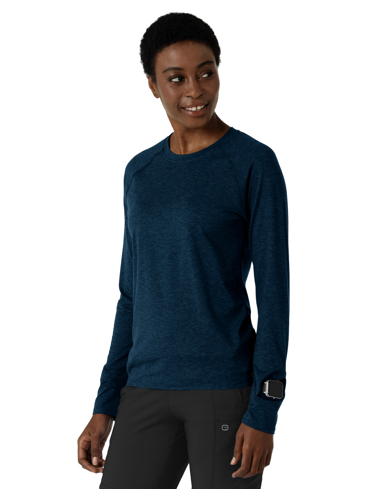 Women's Watch Window Long Sleeve Underscrub Tee - 2139 - Royal Heather