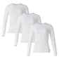 Women's 3-Pack Essential Layer Long Sleeve Underscrub Tee - 2190 - White