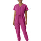 Women's Seven-Pocket Cargo Jogger Jumpsuit - 3234 - Raspberry