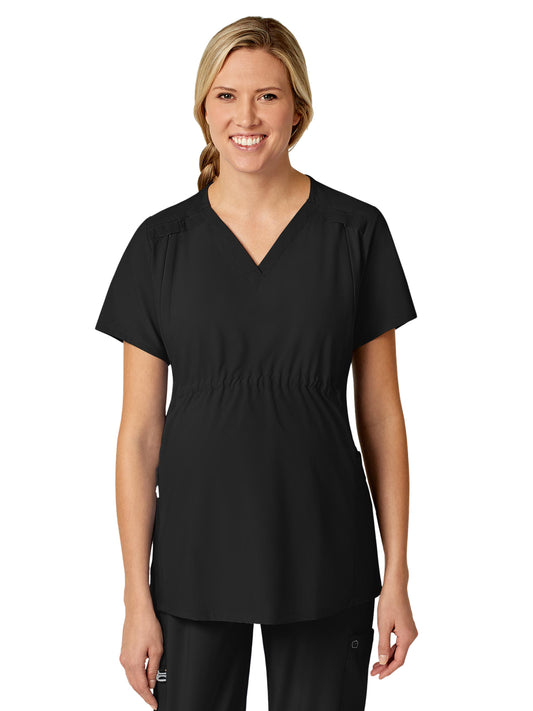 Women's Five-Pocket Maternity Top - 4555 - Black