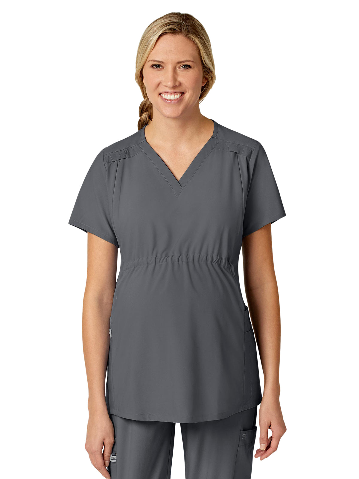 Women's Five-Pocket Maternity Top - 4555 - Pewter