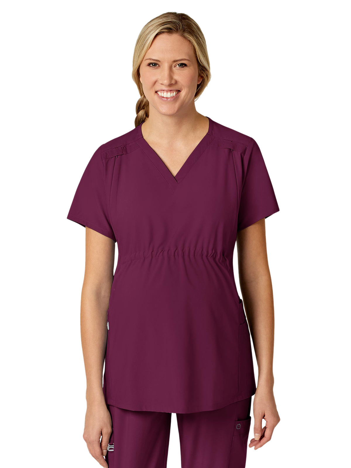 Women's Five-Pocket Maternity Top - 4555 - Wine
