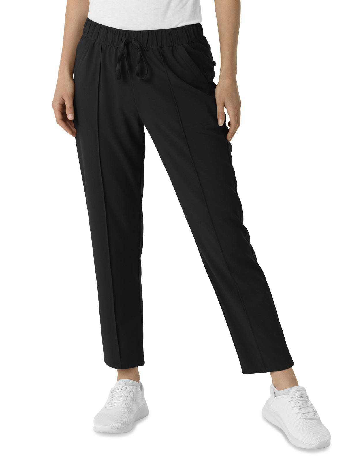 Women's  Four-Pocket Tapered Ankle Scrub Pant - 5154 - Black