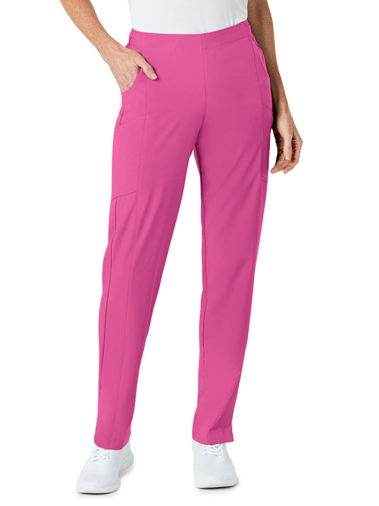 Women's Eight-Pocket Flat-Front Cargo Pant - 5155 - Hot Pink