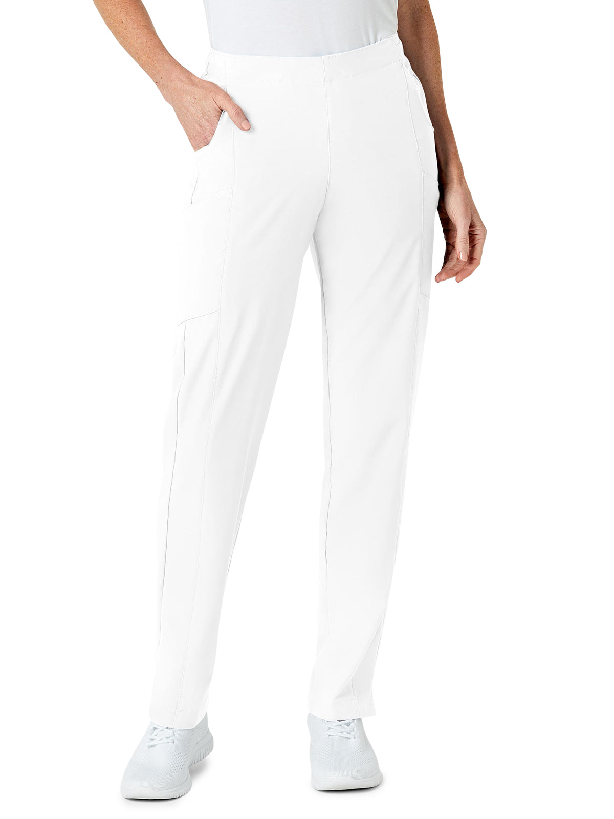 Women's Eight-Pocket Flat-Front Cargo Pant - 5155 - White