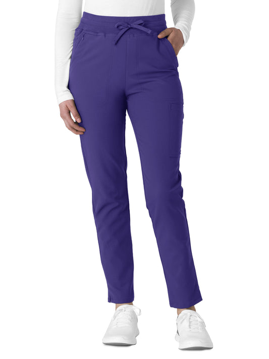 Women's Seven-Pocket Straight Slim Leg Pant - 5222 - Grape