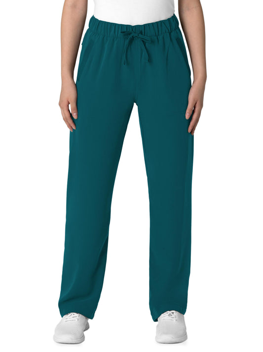 Women's Four-Pocket High-Low Hem Pant - 5232 - Caribbean