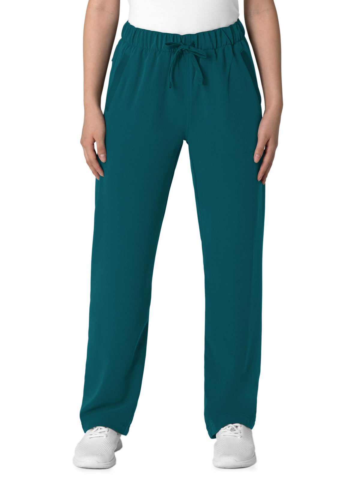 Women's Four-Pocket High-Low Hem Pant - 5232 - Caribbean
