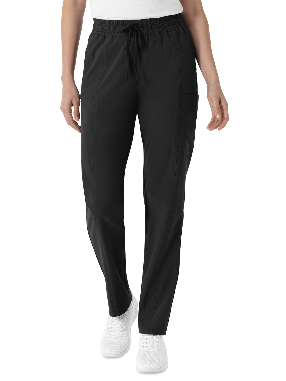 Women's Five-Pocket High Waist Tapered Scrub Pant - 5254 - Black