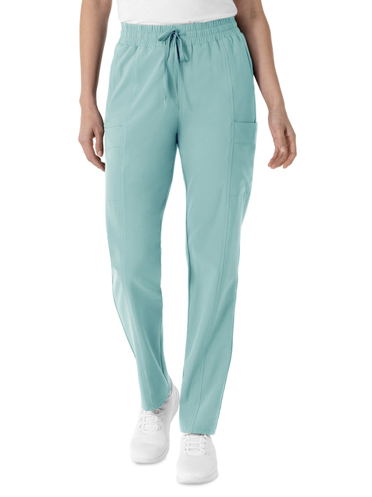 Women's Five-Pocket High Waist Tapered Scrub Pant - 5254 - Coastal Blue