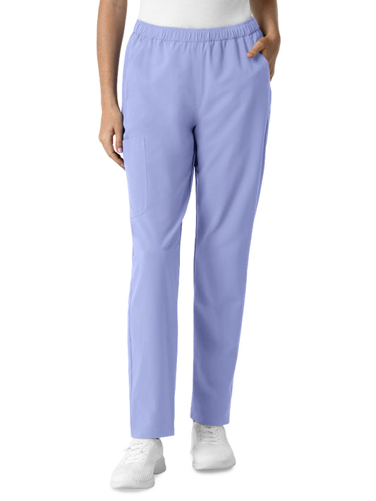 Women's Six-Pocket Slim Leg Scrub Pant - 5280 - Ceil Blue