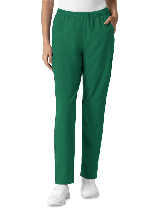 Women's Six-Pocket Slim Leg Scrub Pant - 5280 - Hunter