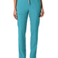 Women's Five-Pocket High Waist Slim Cargo Pant - 5334 - Teal Blue