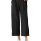 Women's Five-Pocket Cropped Wide Leg Scrub Trouser - 5354 - Black