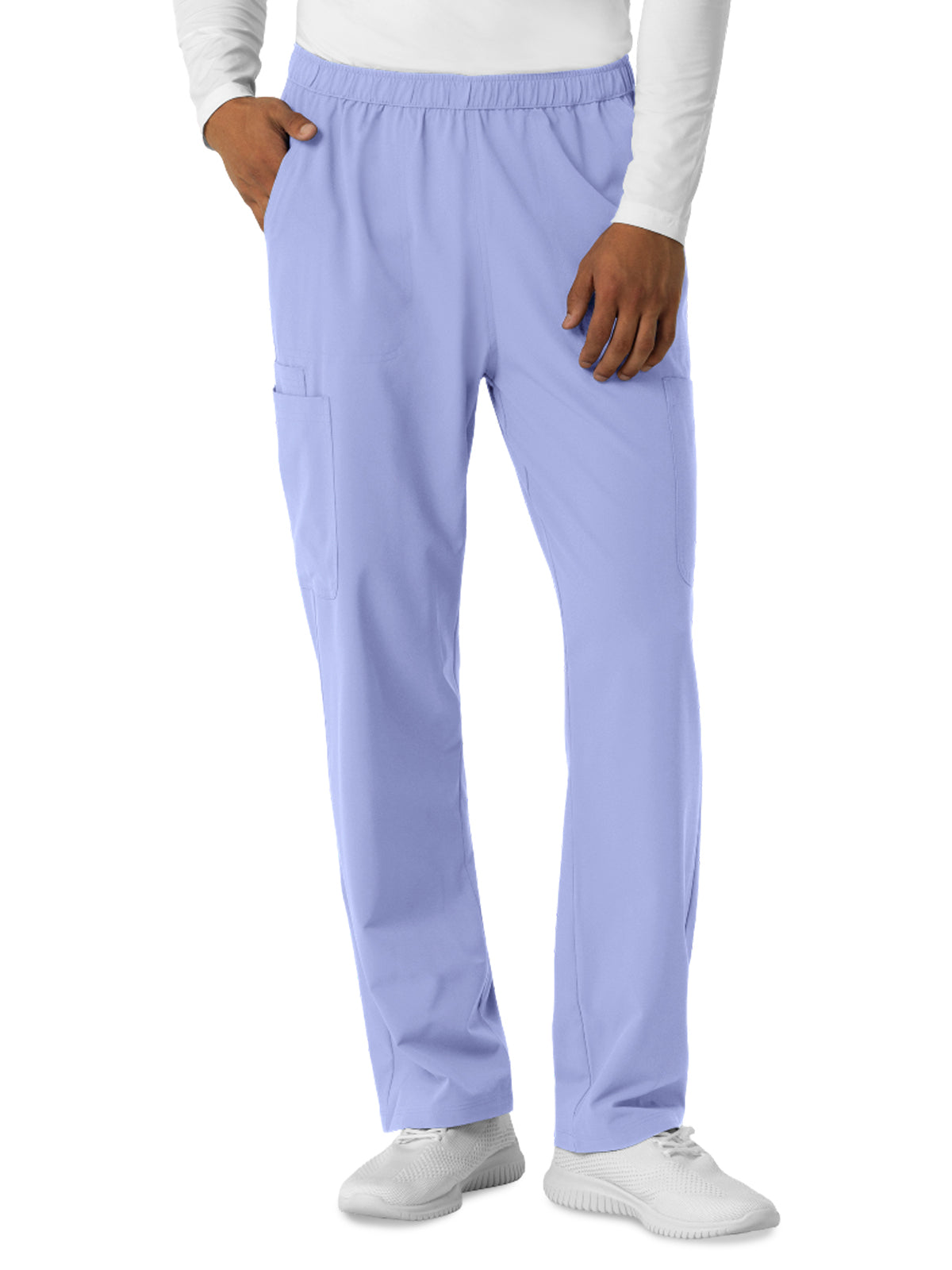 Men's Seven-Pocket Straight Leg Cargo Scrub Pant - 5380 - Ceil Blue