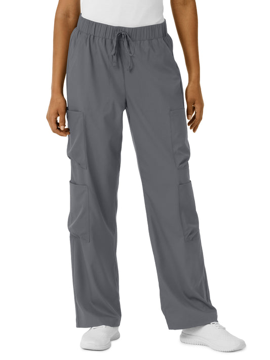 Women's Classic Wide Leg Cargo Scrub Pant - 5451 - Pewter