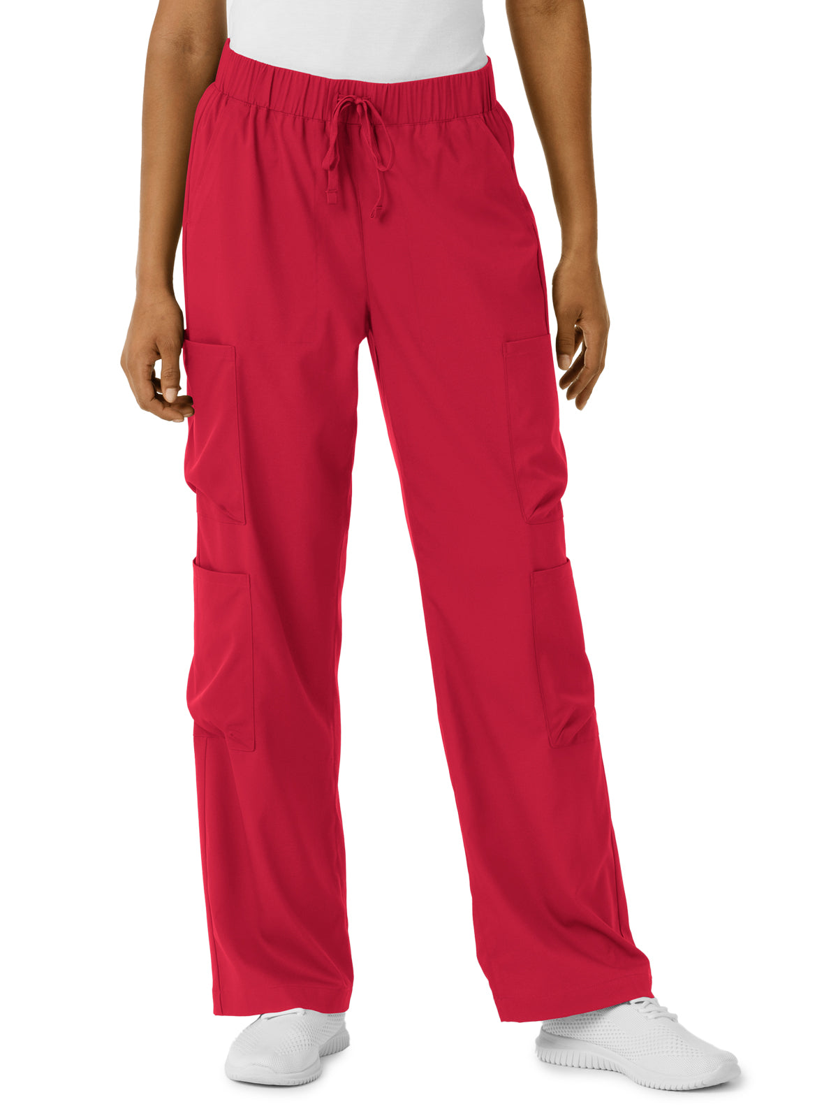 Women's Classic Wide Leg Cargo Scrub Pant - 5451 - Red