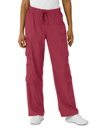 Women's Classic Wide Leg Cargo Scrub Pant - 5451 - Ruby