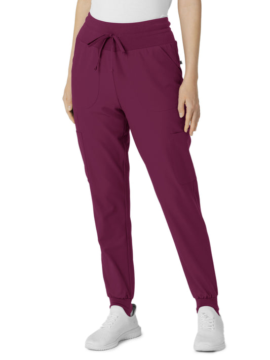 Women's Seven-Pocket Convertible Stirrup Jogger Pant - 5522 - Wine