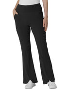 Women's Seven-Pocket Front Slit Flare Pant - 5534 - Black