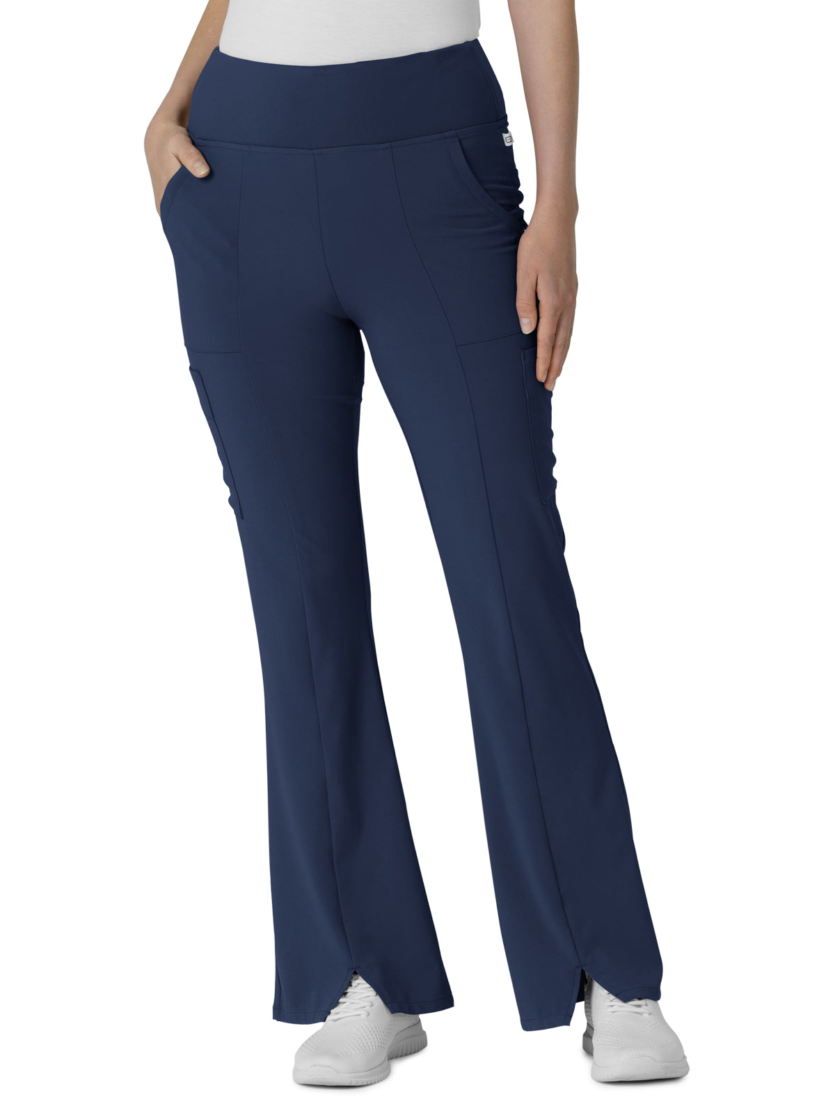 Women's Seven-Pocket Front Slit Flare Pant - 5534 - Navy