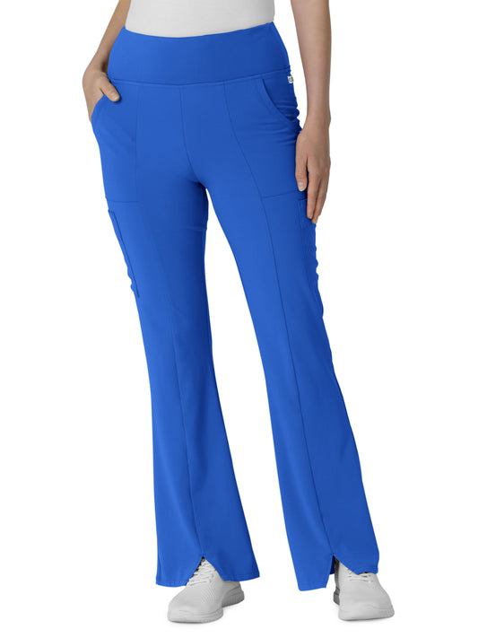 Women's Seven-Pocket Front Slit Flare Pant - 5534 - Royal