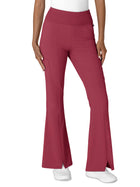 Women's Seven-Pocket Front Slit Flare Pant - 5534 - Ruby