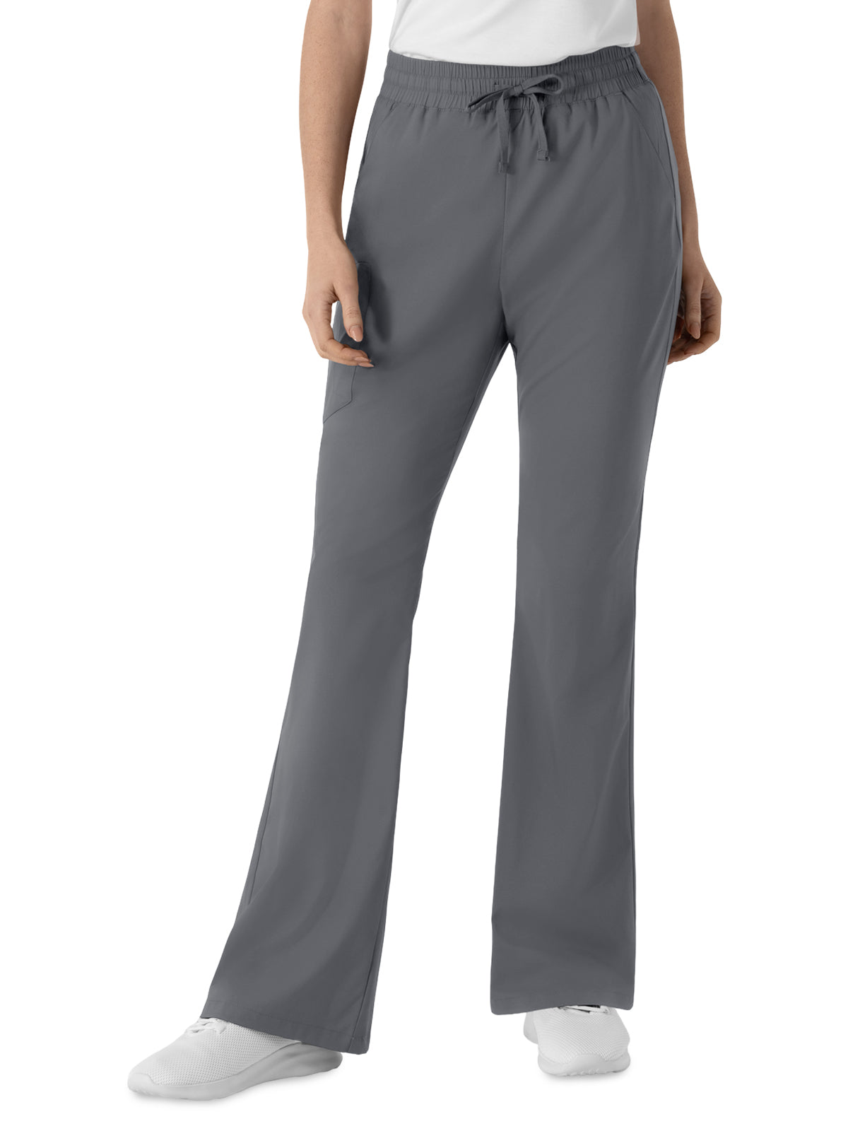 Women's Six-Pocket Flare Leg Scrub Pant - 5551 - Pewter