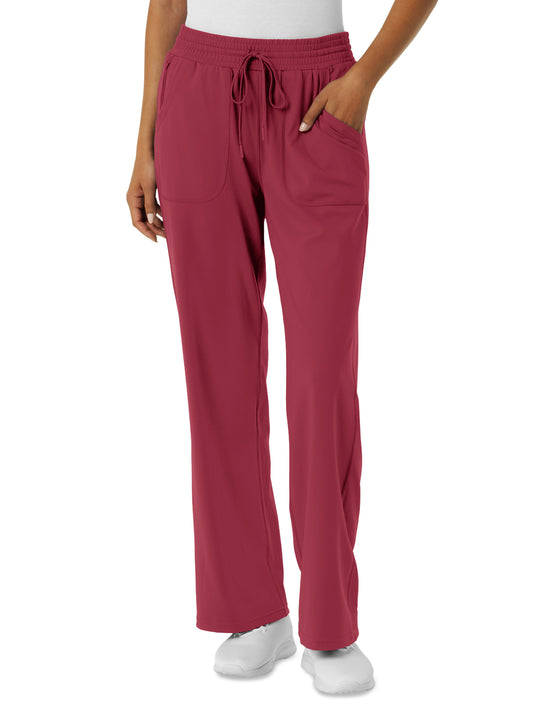 Women's  Five-Pocket Wide Leg Scrub Pant - 5559 - Ruby