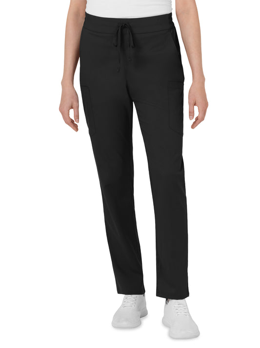Women’s Six-Pocket High Rise Tapered Scrub Pant - 5751 - Black