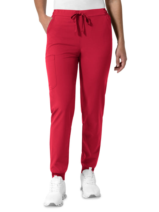 Women's Five-Pocket Jogger Scrub Pant - 5780 - Red