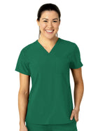 Women's Three-Pocket Flex-N-Reach V-Neck Top - 6045 - Hunter
