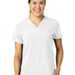 Women's Three-Pocket Flex-N-Reach V-Neck Top - 6045 - White