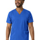 Unisex Three-Pocket V-Neck Top - 6051 - Royal