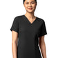 Women's Three-Pocket V-Neck Top - 6122 - Black