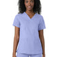 Women's Three-Pocket V-Neck Top - 6122 - Ceil Blue