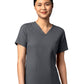 Women's Three-Pocket V-Neck Top - 6122 - Pewter