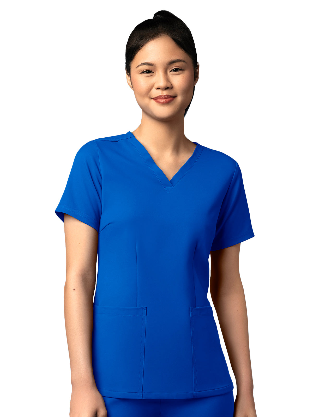 Women's Three-Pocket V-Neck Top - 6122 - Royal