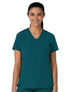 Women's Three-Pocket Flex-n-Reach V-Neck Top - 6132 - Caribbean