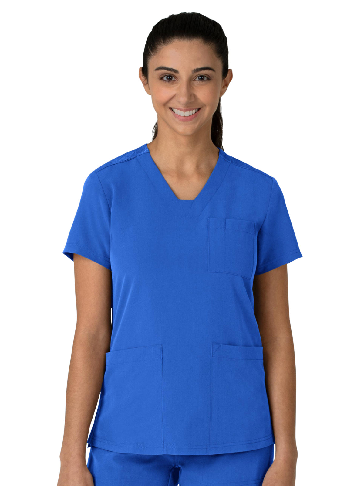 Women's Three-Pocket Flex-n-Reach V-Neck Top - 6132 - Royal