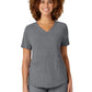 Women's Four-Pocket V-Neck Top - 6134 - Grey Heather
