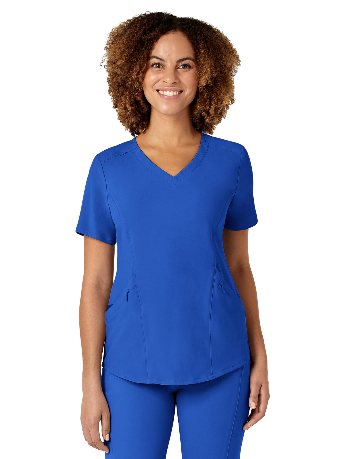 Women's Four-Pocket V-Neck Top - 6134 - Royal