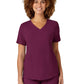 Women's Four-Pocket V-Neck Top - 6134 - Wine